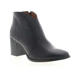 Frye Nora Zip Short Womens Black Leather Zipper Ankle & Booties Boots Size 6M